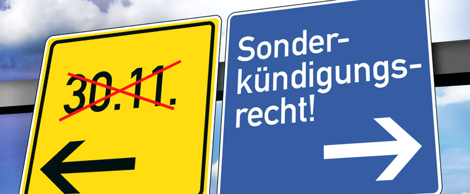 Verkehrsschild Sonderkündigungsrecht Autoversicherung ADAC
