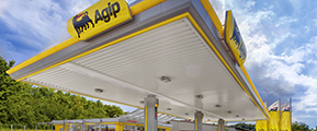 Abbildung einer Agip-Tankstelle